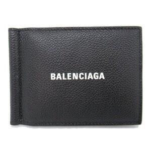 Balenciaga Bi fold Wallet Leather Black